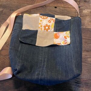 Patchwork Denim Shoulder Bag